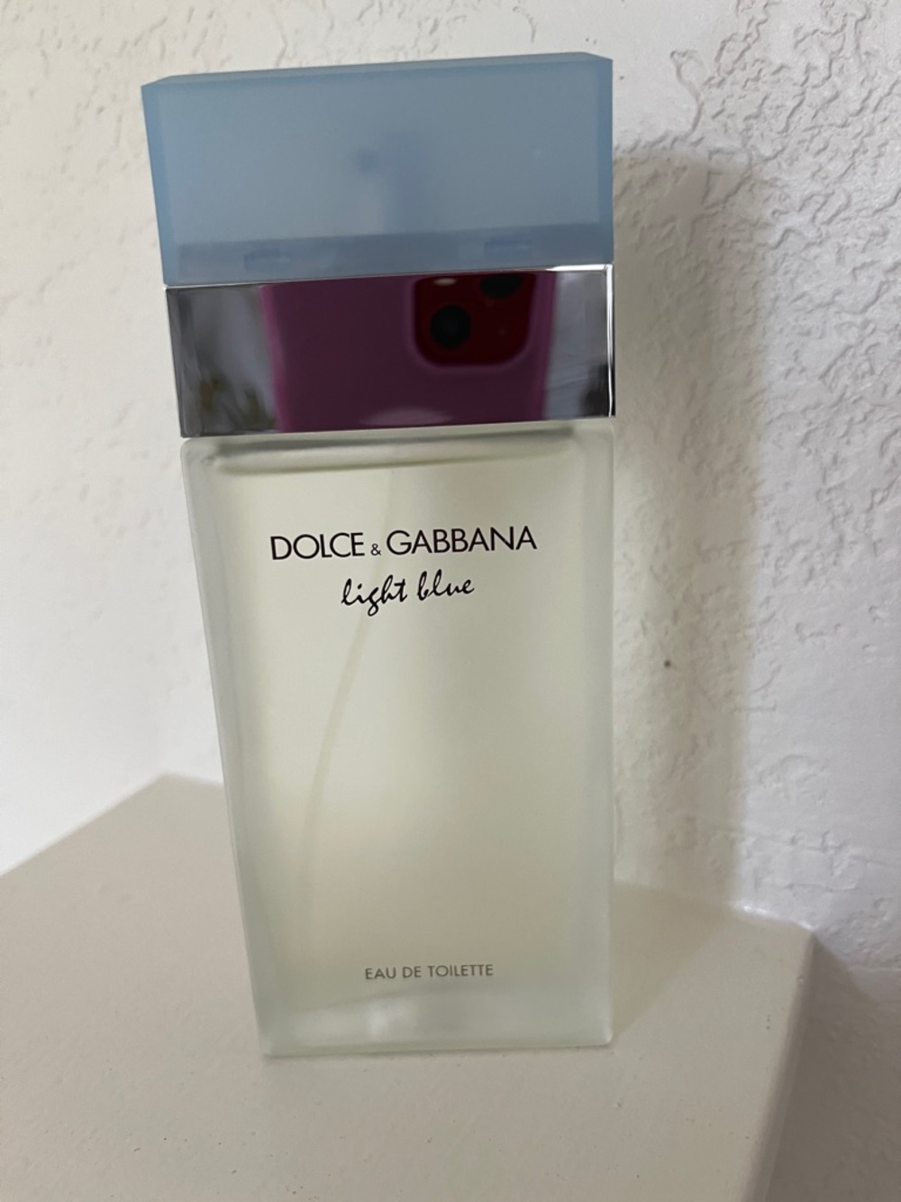 Dolce & Gabbana Light Blue Frosted Bottle with Pale Blue Cap